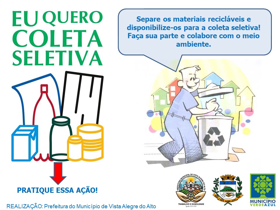 Vista Alegre do Alto intensifica ações de coleta seletiva.