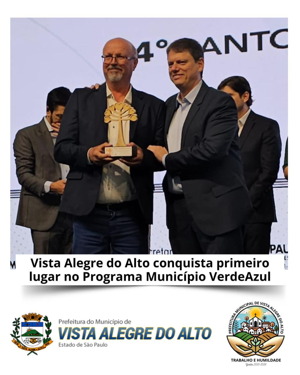 Vista Alegre do Alto conquista primeiro lugar no Programa Município VerdeAzul.